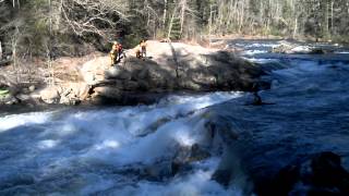 Kayak going over the wrong part of Bull Sluice [upl. by Odarbil]