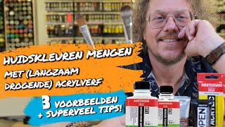 Huidskleuren Mengen Acrylverf Portret kleuren Demo  Tips [upl. by Mansur]