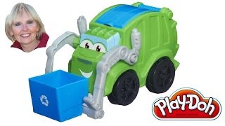 ♥♥ PlayDoh Trash Tossin Rowdy The Garbage Truck [upl. by Marisa]