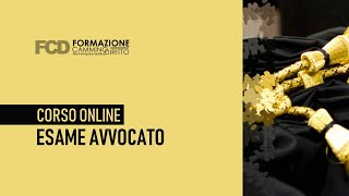 Corso annuale Esame Avvocato  Formazione Cammino Diritto [upl. by Hpseoj724]