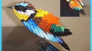 pajarito tutorial origami 3d [upl. by Llennehc181]