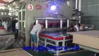 wood mdf hdf particle board plywood hot press machine [upl. by Ken]