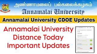 Annamalai University CDOE Today Information Students Important Doubts [upl. by Quillan]