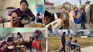 Kaka lai uk 🇬🇧 ko lagi bidai gardai chhema ko upachar gardai cooking family vlog daily vlog [upl. by Disraeli]