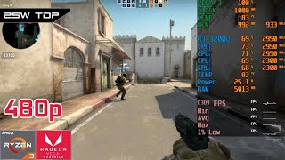 CSGO  480p Gameplay  AMD Ryzen 3 3200U Vega 3 [upl. by Ahseiym]