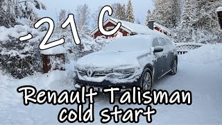 Renault Talisman 15 dci diesel Cold Start  21 Celcius [upl. by Gayn277]