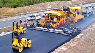 World Amazing Modern Road Construction Machines Incredible Fastest Asphalt Paving Equipment Machine [upl. by Ycnaffit993]