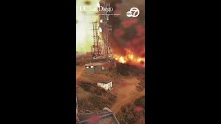 Webcam captures its own destruction as fire engulfs weather tower [upl. by Donoho]