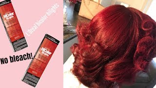 How to dye your hair Red without Bleach ft Loreal HiColor Highlights Magenta amp Red [upl. by Johnnie714]