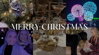 Christmas VLOG  Xmas lights finishing touches on the tree gifting 50k puppy’s first Christmas [upl. by Nawud315]