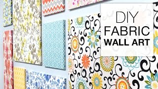 How to Make Fabric Wall Art  Easy DIY Tutorial [upl. by Eddana]