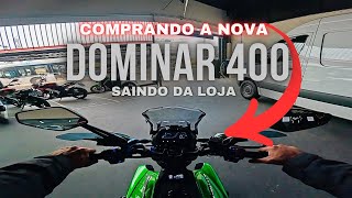 SAINDO DA LOJA COM A NOVA dominar400 [upl. by Bianchi]