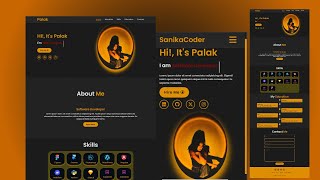 Make A Portfolio Website using HTML CSS amp JavaScript  Complete Responsive Portfolio Website [upl. by Sergei606]