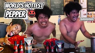 ASMR MUKBANG HOTTEST CHILLI THE WORLD  Carolina reaper 🌶🔥 Chicken wings level 10 👹🤬🔥Ft TANG MADO [upl. by Caril]