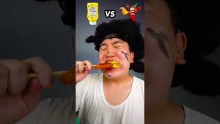 Spicy Sauce vs mustard sauce  TikTok Funny Video Pikachu pork cutlet mukbang  HUBA shorts [upl. by Macintyre962]