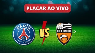 Placar Ao Vivo PSG x Lorient  Campeonato Francês campeonatofrancês [upl. by Nitin]