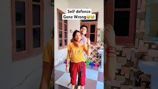 Self defence gone WRONG🙅‍♀️🤦‍♀️😁shortsviral shorts comedyvideos shortsfeedselfdefense funny [upl. by Atener]