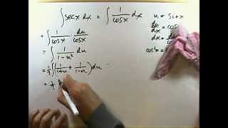 Derivation of integral of secx [upl. by Dode]