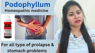 Podophyllum Homeopathic medicine benefits amp uses in hindi  Podophyllum 30 for stomach problems [upl. by Acemahs58]