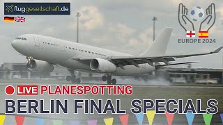 ⚽ LIVE Fußballfan Planespotting Berlin BER Airport  Special Arrivals Sonntag 1472024 [upl. by Charters]