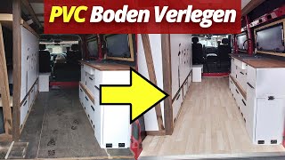 Vinyl Laminat PVC  Nimm diesen BODENBELAG und mach es sofort CAMPER AUSBAU [upl. by Gerger]