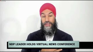 NDP Leader Jagmeet Singh discusses CERB repayments – December 17 2020 [upl. by Nagaet]