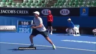 Millot v Mousley  2014 Australian Open Qualifying Day One [upl. by Rheims]