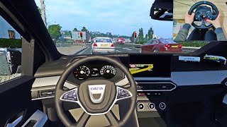 DACİA SANDERO STEPWAY  Euro Truck Simulator 2 Steering Wheel Gameplay [upl. by Allsopp681]