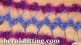 Developing Basic Strip With Additional Crochet Tutorial 31 Hairpin Lace Crochet [upl. by Auhsot351]