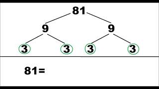 Facteurs premiers de 81 Factorisation de 81 [upl. by Aihset]