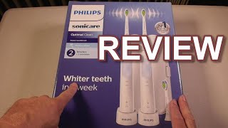 SoniCARE Philips Sonicare OptimalClean Rechargeable Toothbrush COSTCO Item 2858210 REVIEW [upl. by Snehpets]