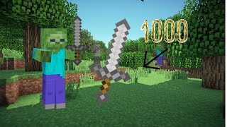 Making 1000 stone sword for zombies in quotMinecraftquot but gone 🥹wrong Minecraft gameplay [upl. by Idorb112]