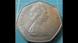 1969 UK 50 Pence Coin [upl. by Dawna]