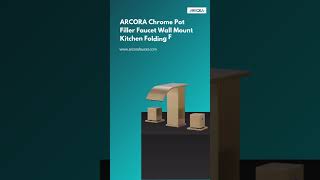 ARCORA Chrome Pot Filler Faucet  Wall Mount Folding Kitchen Faucet Review [upl. by Assilev926]