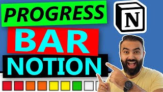 How to create PROGRESS BARS in Notion the BEST and most EASY method [upl. by Ettedo963]