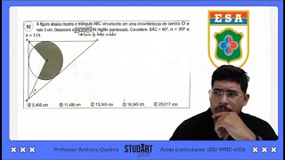 Matemática  Triângulo Circunscrito e Perímetro de Região Sombreada  ESA 2025  Questão 2 Resolvida [upl. by Tris]