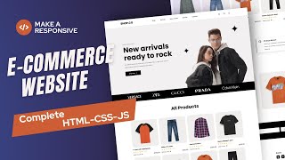 Build a Complete ECommerce Website using HTML CSS and JavaScript Step By Step [upl. by Anatollo]