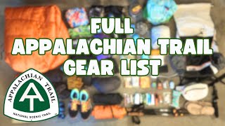 Full Appalachian Trail Gear List second time thruhiker [upl. by Hgielrak194]