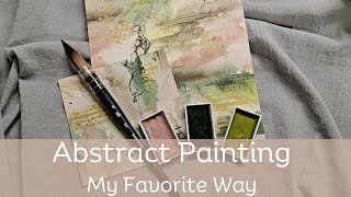 Easy Abstract Watercolor Painting Tutorial For Beginners How To Paint A Series Stress Free [upl. by Idnic]