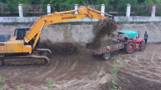 Irrigation CanalChannel Rebuilding Cleaning Repair  CANAL LINING  Hyundai Excavators Off topic [upl. by Westfall223]