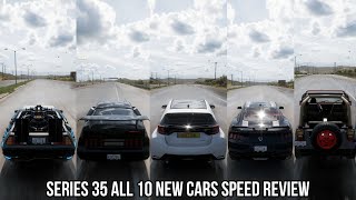 FORZA HORIZON 5 UPDATE 35 ALL NEW CARS SPEED TEST  TOYOTA YARIS MUSTANG DARK HORSE ETC [upl. by Peppy]