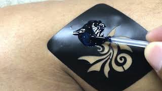 TEMPORARY Tattoo In 4K  how to temporary ink tattoo dragon [upl. by Shoshana]