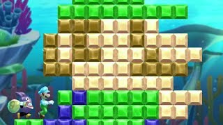 New Super Luigi U  100 CoOp Walkthrough  World 3 Sparkling Waters 2 Player [upl. by Atsillac]