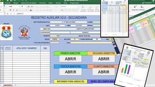 REGISTRO AUXILIAR CON CONCLUSIONES DESCRIPTIVAS FULL AUTOMATIZADO 2024  SECUNDARIA [upl. by Blum]