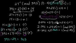 How To Find The Inverse of a Number  mod n   Inverses of Modular Arithmetic  Example [upl. by Calandra11]