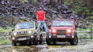 Maruti Jimny vs Mahindra Thar  Extreme OffRoad Comparison  Faisal Khan [upl. by Dualc]