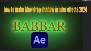 how to make Glow drop shadow in after effects 2024 [upl. by Ahsenauj]