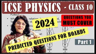 PHYSICS PREDICTED QUESTIONS IN BOARD EXAMINATION  UNIT 1  ICSE CLASS 10 [upl. by Sarat]