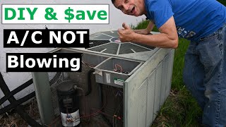 DIY Fix AC Compressor Fan Not turning On Just Humming [upl. by Eladnek391]