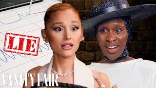 Ariana Grande amp Cynthia Erivo Take Lie Detector Tests  Vanity Fair [upl. by Ennahtebazile965]